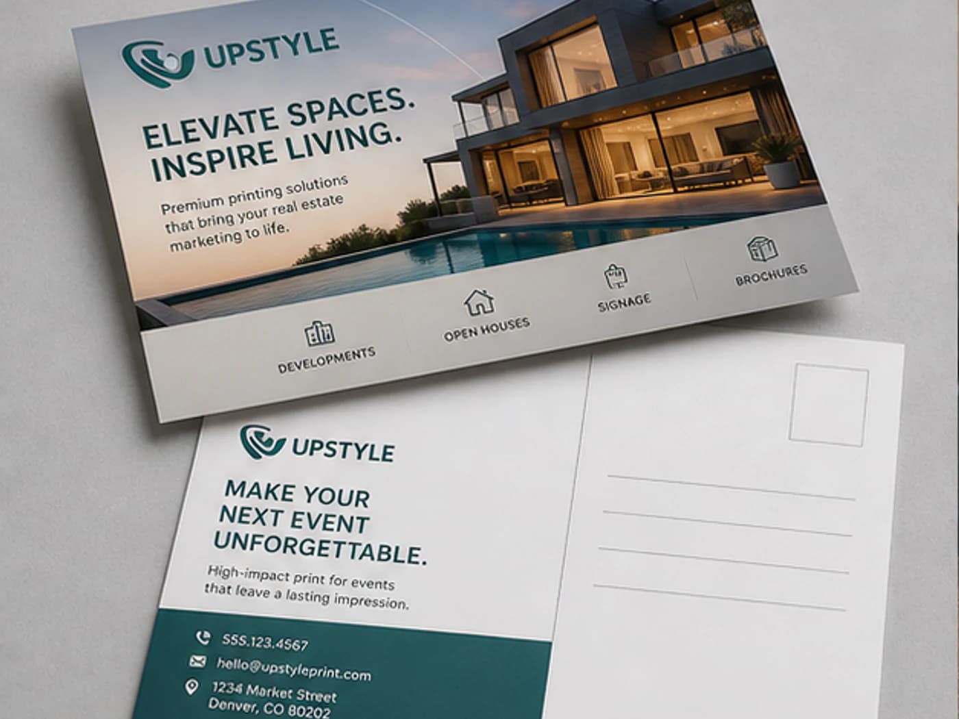 Postcards 4" × 6" produced by UPSTYLE