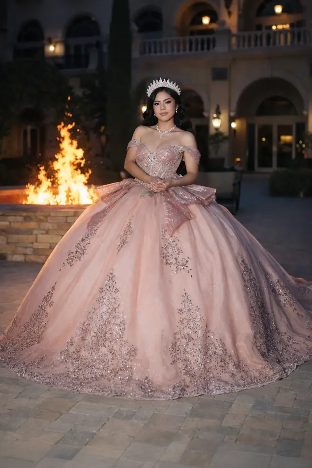 Vertical quinceanera portrait by UPSTYLE.